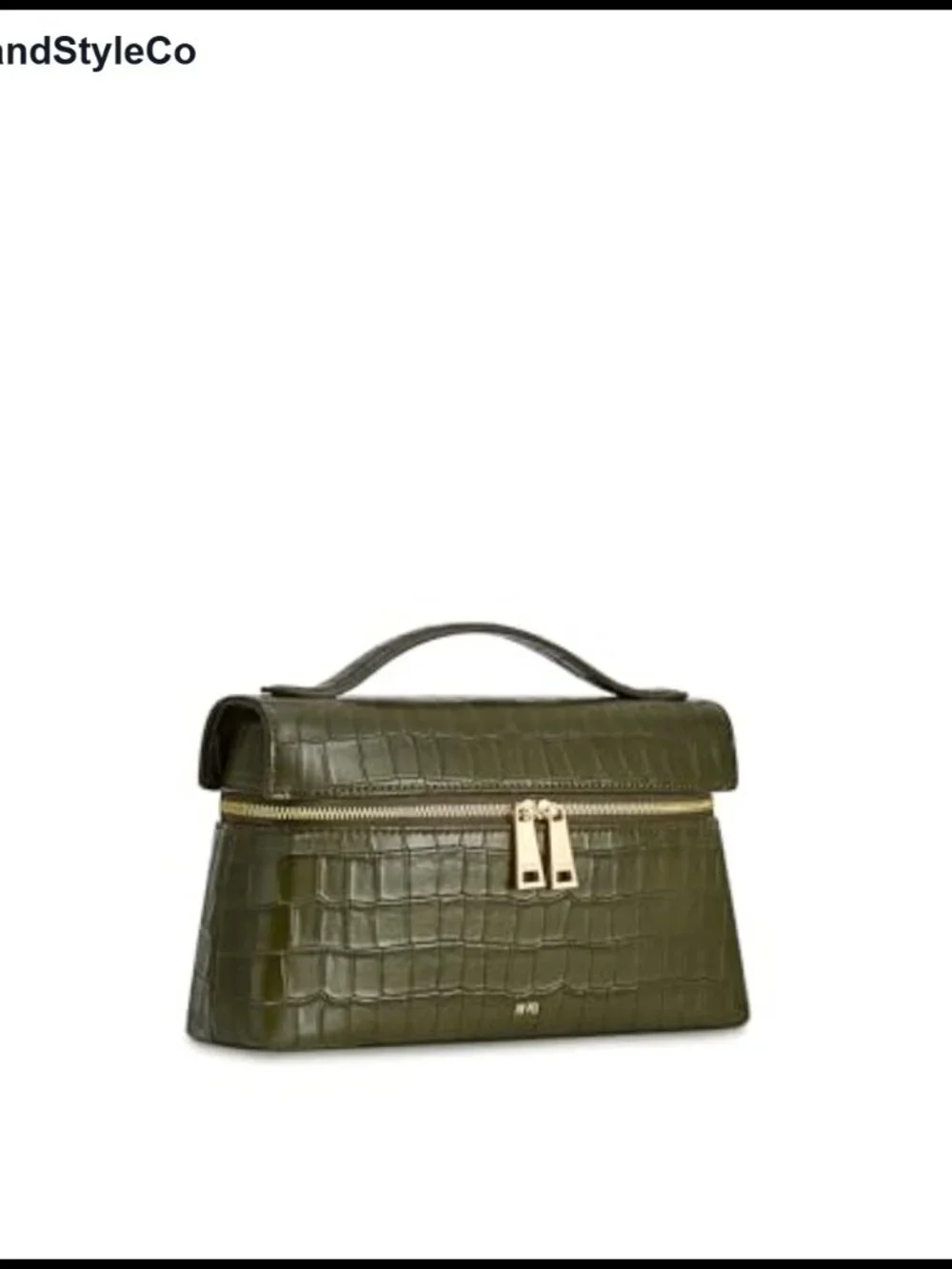 Croc-Embossed Vegan Leather Top Handle Satchel Crossbody Bag